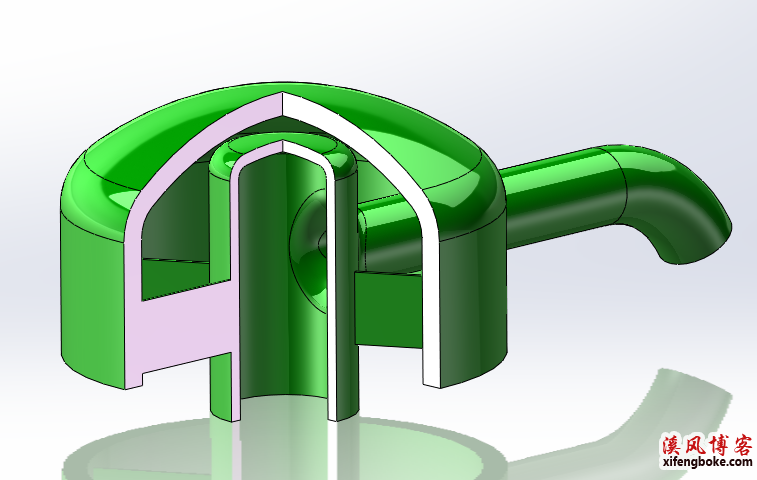 SolidWorks经典建模实例之按压喷嘴的绘制，常规命令完成