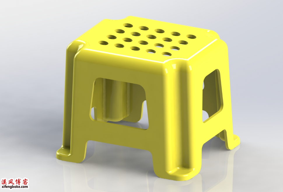 SolidWorks经典入门建模：塑料板凳的建模，你肯定见过这个产品