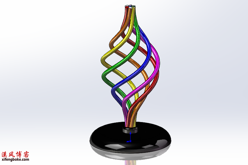 SolidWorks经典建模练习，扭转扫描和交叉曲线使用实战范例3D草图