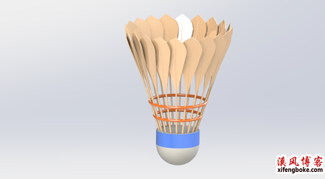 SolidWorks经典建模之羽毛球的绘制，综合命令练习