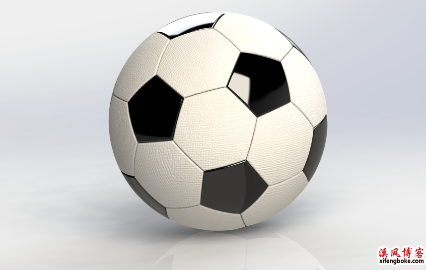 SolidWorks经典建模练习之足球的绘制，SW足球方法很多，这个最简单