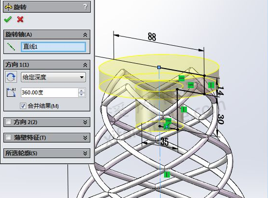 SolidWorks练习题之灯头艺术件的绘制，学会SW锥形螺旋线  SolidWorks练习题 SolidWorks练习 第21张
