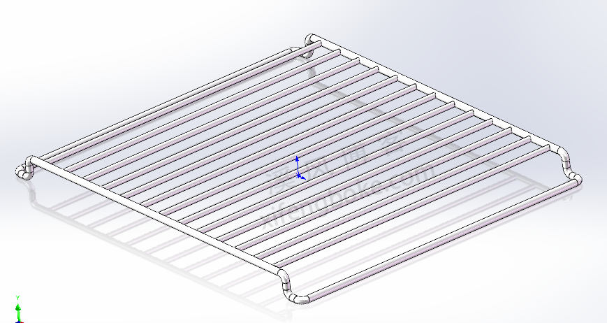 SolidWorks练习题之烧烤架的绘制，投影曲线的使用思路是关键