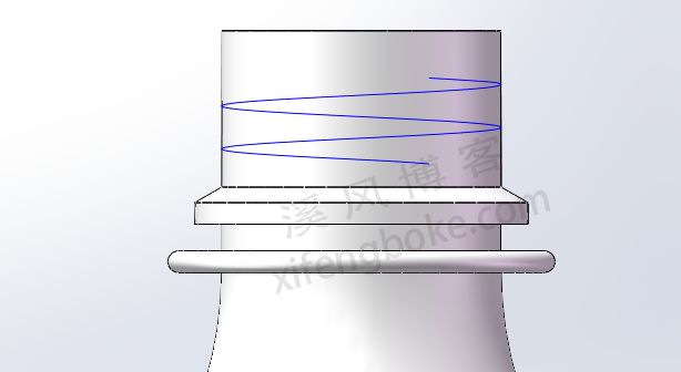 SolidWorks练习题之螺纹瓶口，螺纹末端收口的绘制思路  SolidWorks练习题 SolidWorks练习 第17张