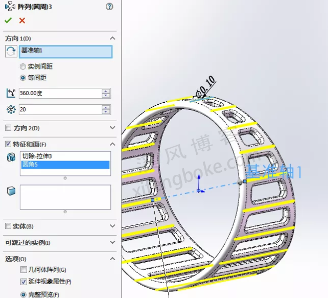 SolidWorks经典建模练习之圆环建模，常规建模就可以搞定  第19张
