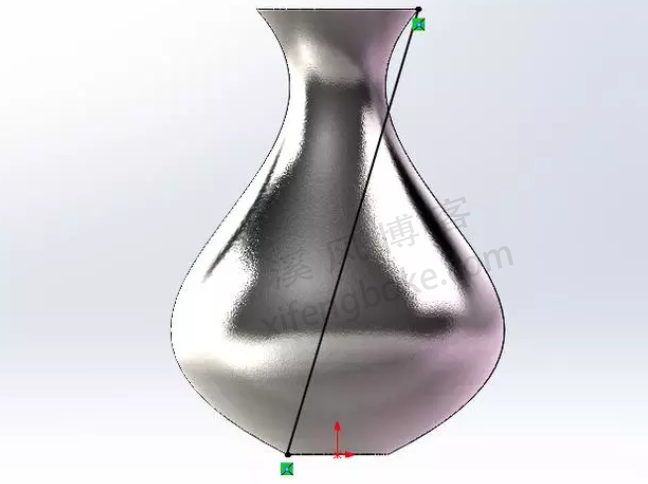 SolidWorks练习题之创意花瓶的绘制，了解投影曲线命令的使用  SolidWorks练习题 SolidWorks练习 第4张