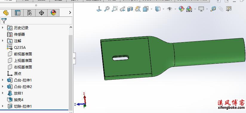 SolidWorks练习题95题圆管头压扁模型