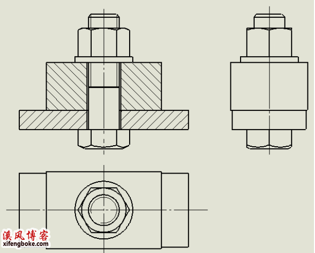 SolidWorks工程图如何实现螺栓螺母标准件不剖切？其实方法很简单  SolidWorks工程图 SolidWorks剖切 螺栓剖切 第4张