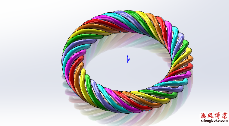 SolidWorks建模练习之缠绕手环的绘制，思路对了特别简单