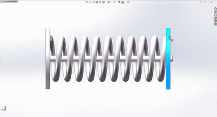 SolidWorks伸缩弹簧怎么做？这个方法做柔性弹簧可以时时更新位置  SolidWorks动画 第17张
