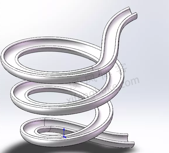 SolidWorks游乐场螺旋滑梯练习，扫描和螺旋线综合完成  第16张