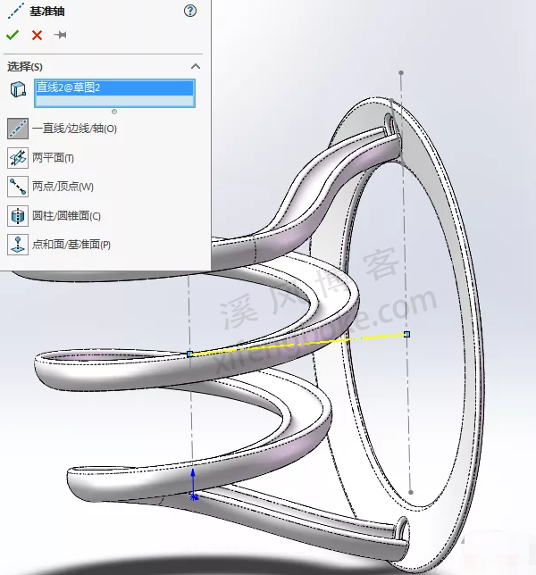 SolidWorks游乐场螺旋滑梯练习，扫描和螺旋线综合完成  第19张