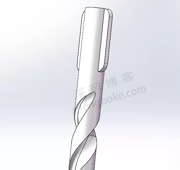 SolidWorks经典建模之钻头刀具的绘制，螺纹收尾是关键技巧  SolidWorks练习题 SolidWorks练习 第14张