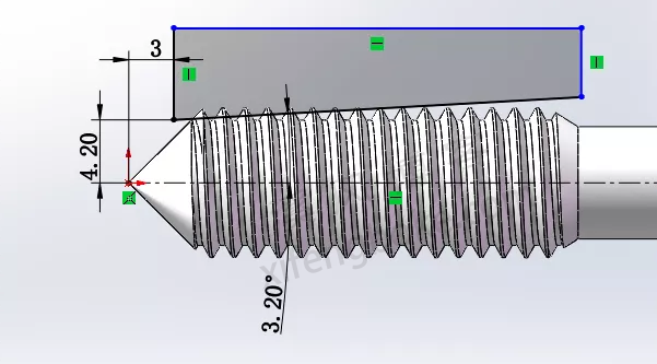 SolidWorks经典建模练习之丝锥攻丝钻头的绘制，常规命令练习  第10张
