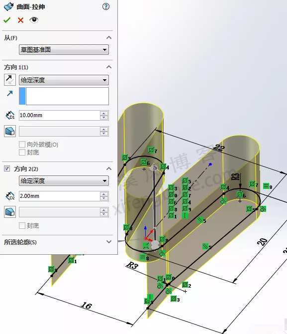 SolidWorks经典建模之支架建模，投影曲线和3D草图的巧妙运用  第4张