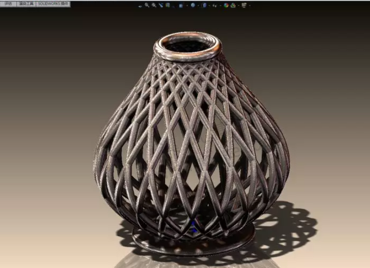 SolidWorks练习题之创意花瓶的绘制，了解投影曲线命令的使用