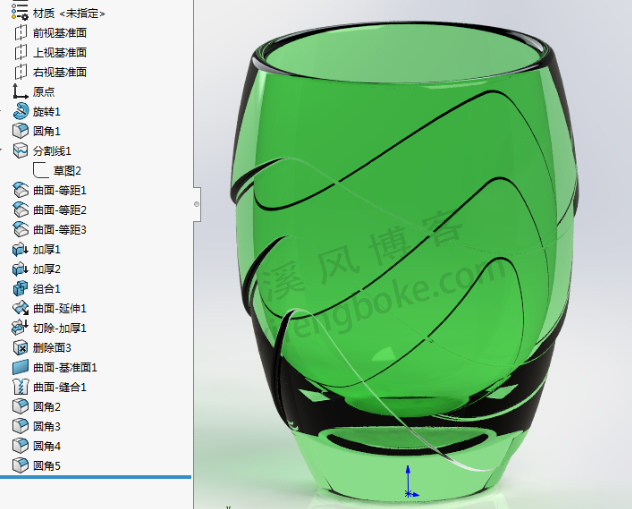 SolidWorks练习题之水杯的建模，思路挺好