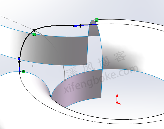SolidWorks曲面练习题之吊环的建模，边界曲面缝合曲面等常规操作  第14张