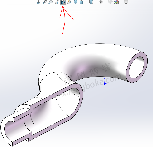 SolidWorks曲面练习题之吊环的建模，边界曲面缝合曲面等常规操作  第23张