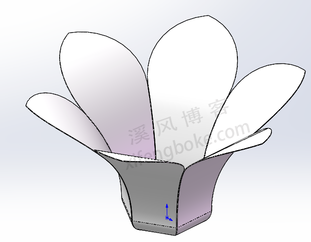 SolidWorks钣金练习题之花朵，斜接法兰命令巩固提高  第13张