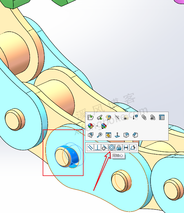 SolidWorks链轮链条生成和装配，还可以转起来做链轮链条动画  第22张