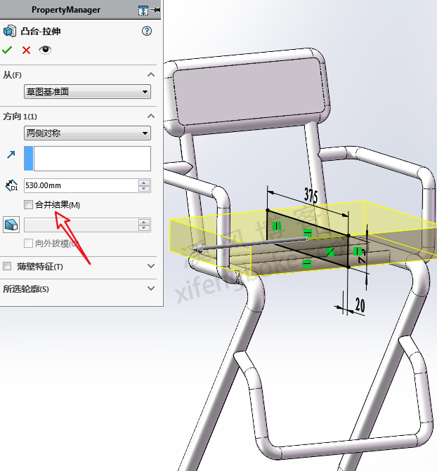 SolidWorks练习题之高凳的建模，思路对了就简单了  第27张