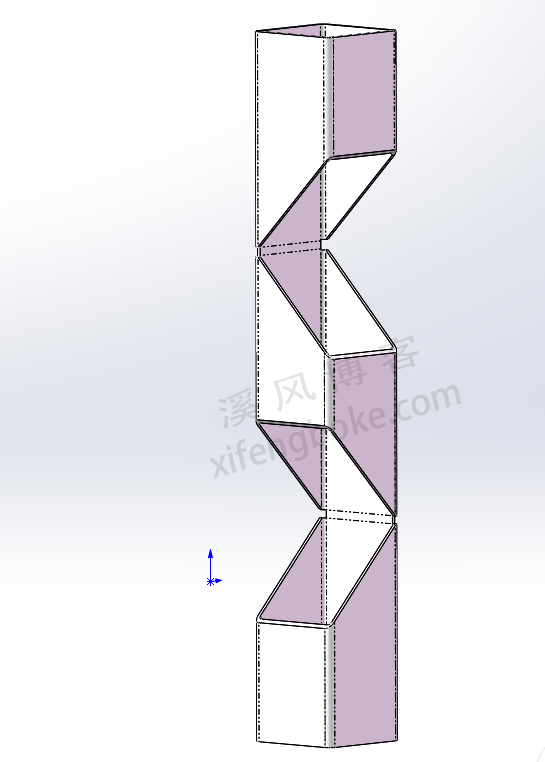 SolidWorks方管折弯在拓展，不同方向的方管下料折弯  第16张