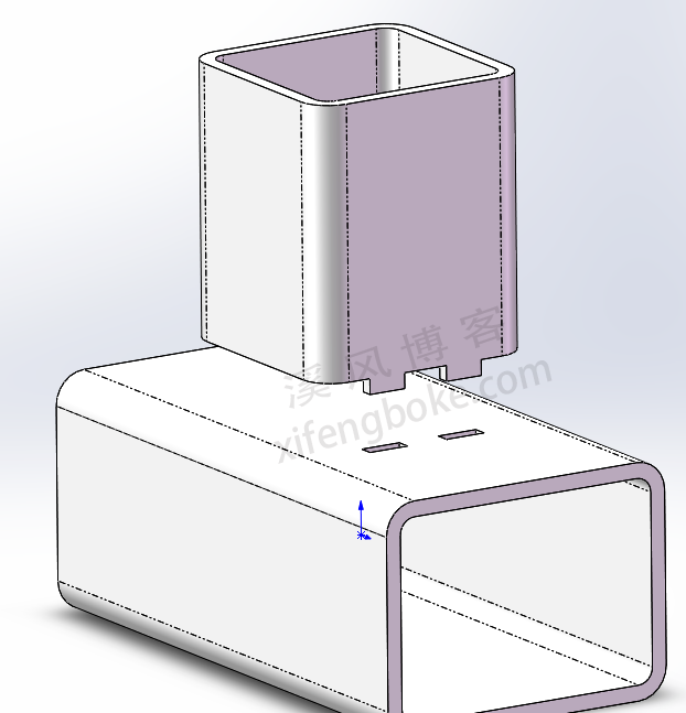 SolidWorks练习题之方管定位设计，薄片和槽口命令焊件也能使用  第8张