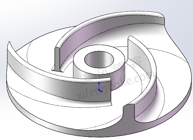 SolidWorks练习题之叶轮建模，常规命令完成  第13张