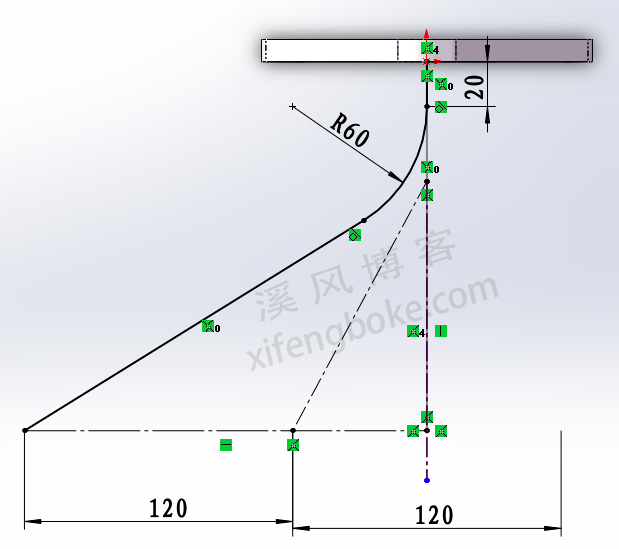 SolidWorks练习题之管道建模，投影曲线的使用  第8张