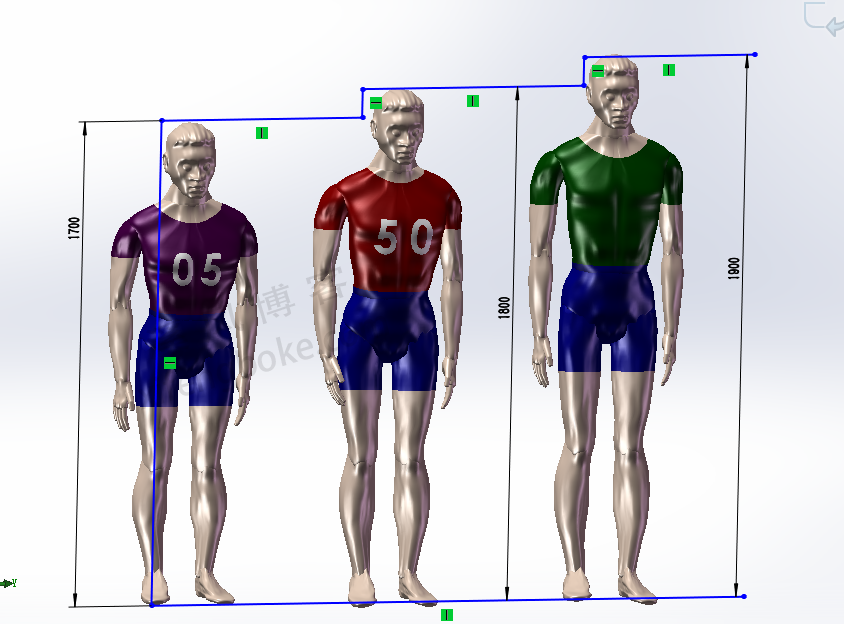 SolidWorks人体模型下载男，人体工学设计必备  第2张