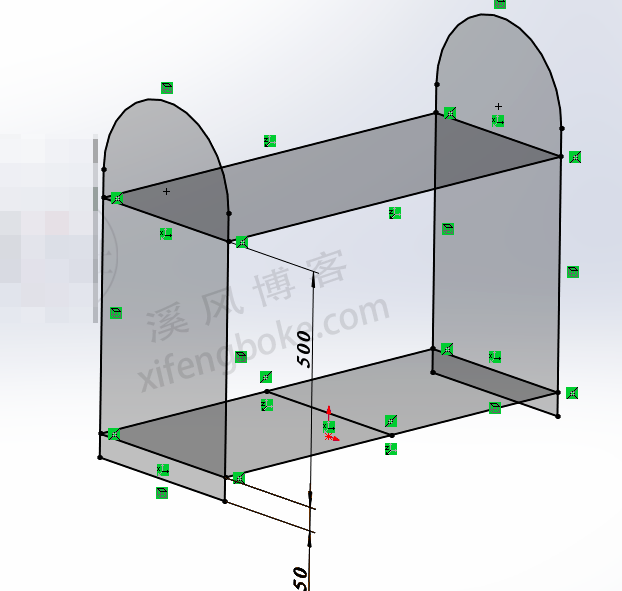 SolidWorks焊件练习题之鞋架建模，焊件库的使用和边角的处理  第5张