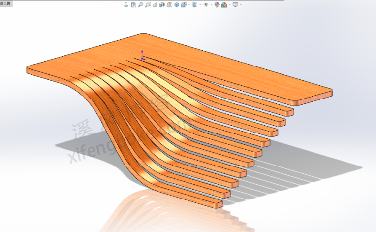 SolidWorks练习题之艺术楼梯，随形阵列与变量阵列的用法比较