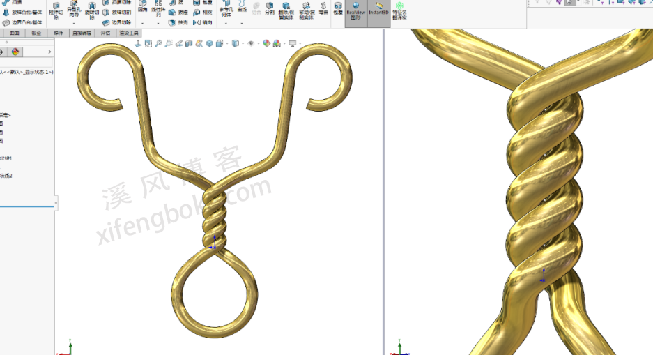 SolidWorks练习题之弹弓建模,螺旋线与3D草图拓展训练 第1张