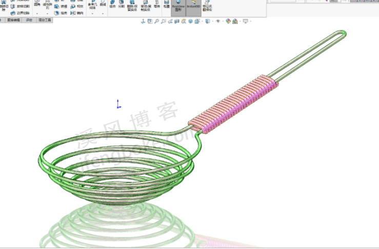 SolidWorks练习题之笊篱的建模,3D草图生成拓展训练