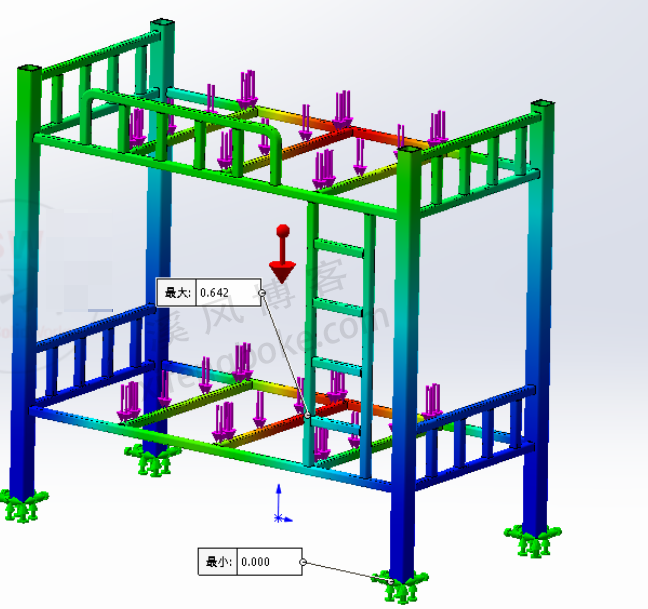 SolidWorks受力分析案例分享，simulation使用案例  第18张