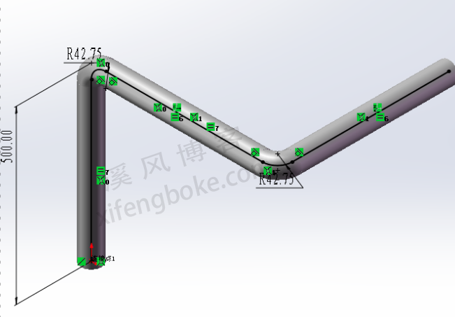 SolidWorks routing管道设计配件旋转方法  第6张